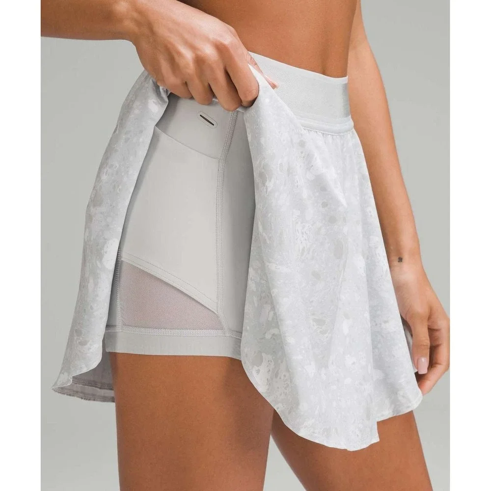 Lululemon Court Rival High-Rise Skirt *Long Terrazzo Marble Silver Ice Multi 6